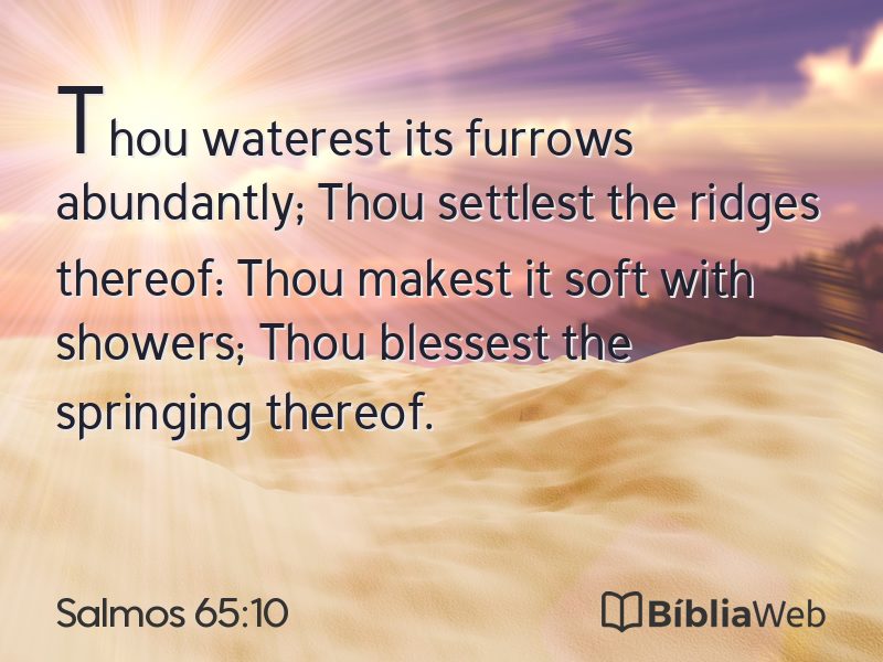 Salmos 65:10 em imagem para compartilhar