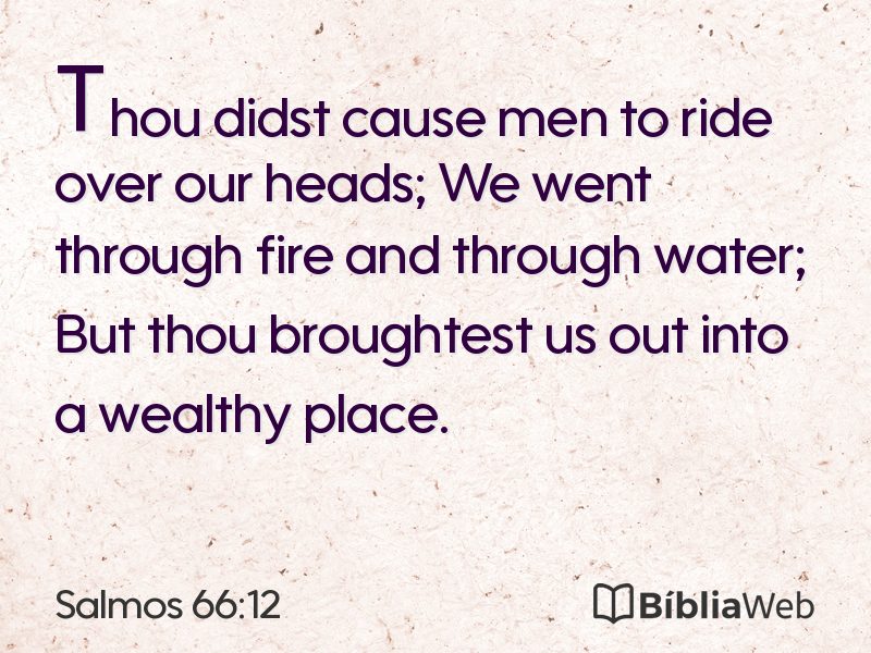 Salmos 66:12 em imagem para compartilhar