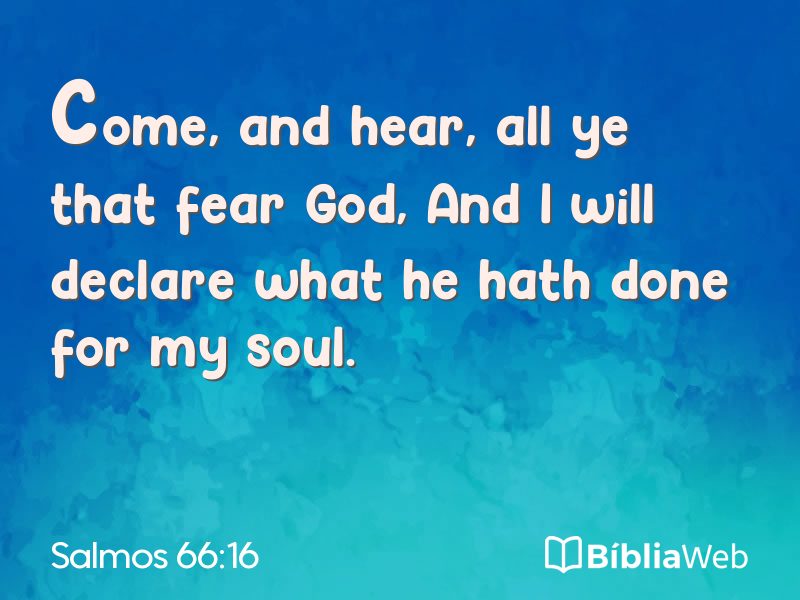 Salmos 66:16 em imagem para compartilhar