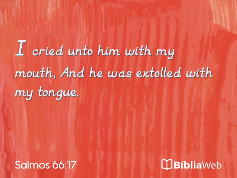 Salmos 66:17 em imagem para compartilhar