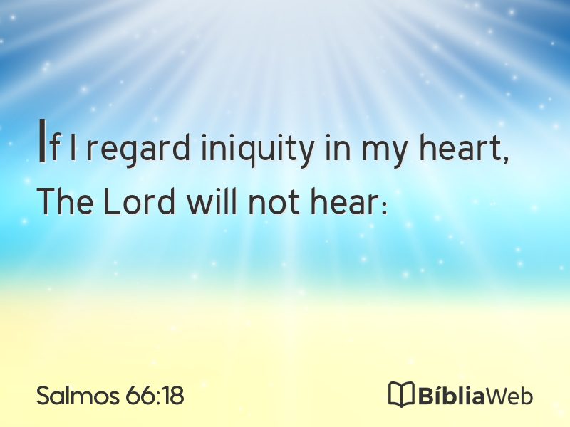 Salmos 66:18 em imagem para compartilhar