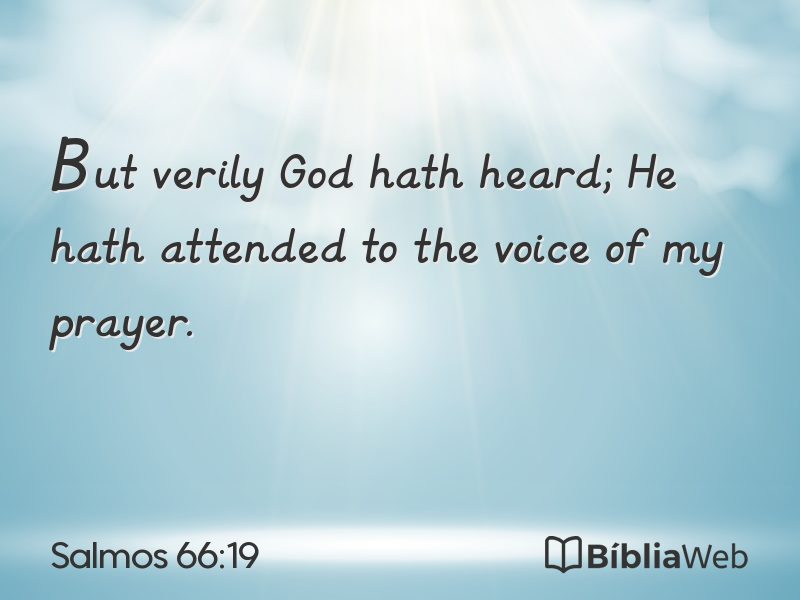 Salmos 66:19 em imagem para compartilhar