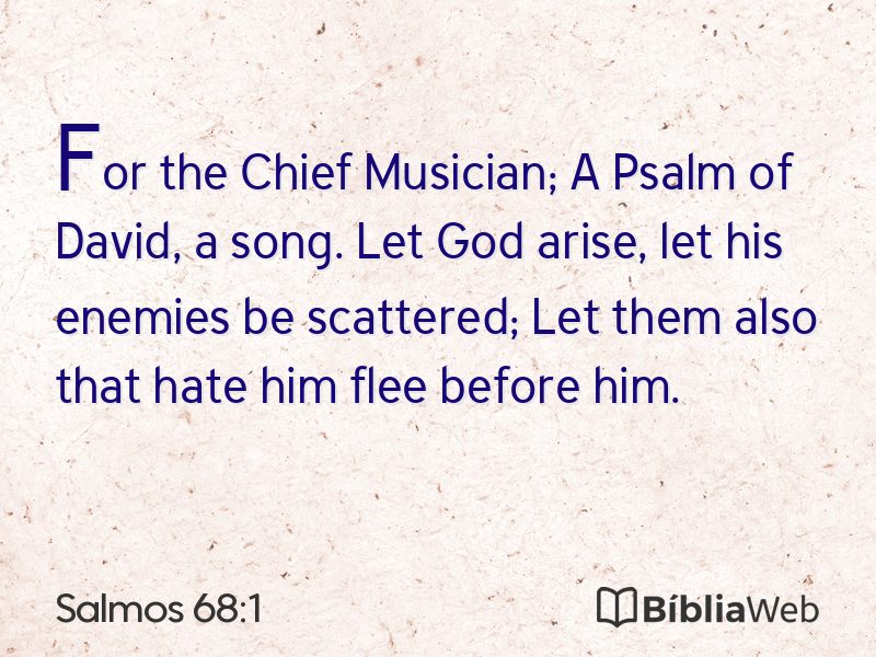 Salmos 68:1 em imagem para compartilhar