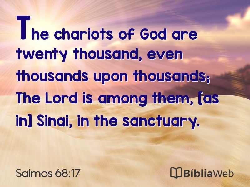 Salmos 68:17 em imagem para compartilhar