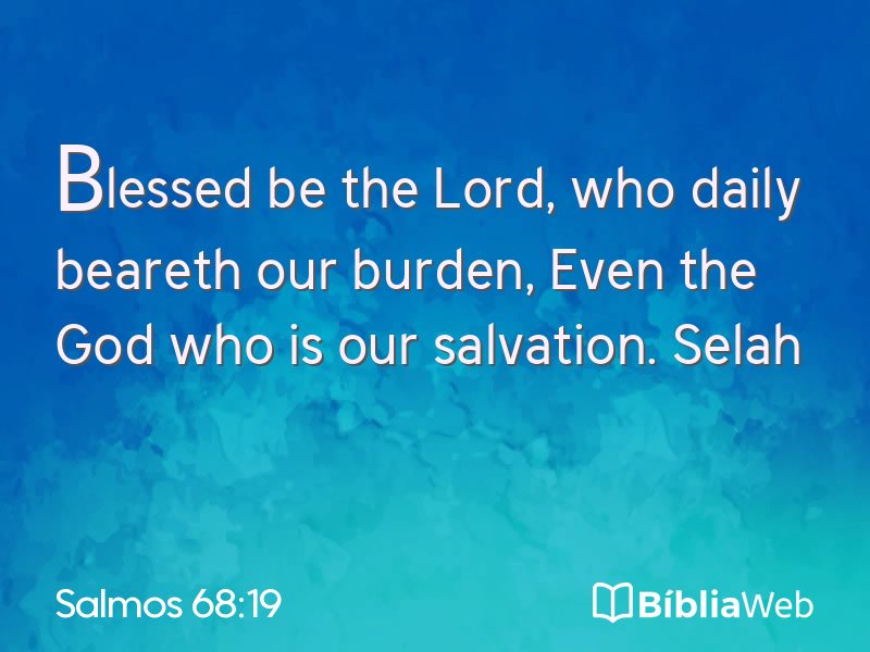Salmos 68:19 em imagem para compartilhar