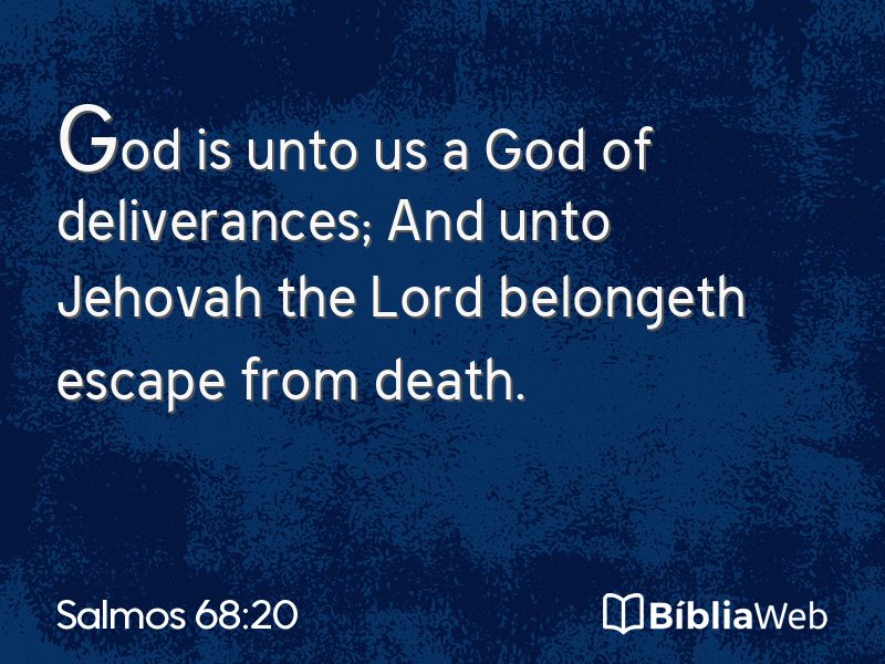 Salmos 68:20 em imagem para compartilhar