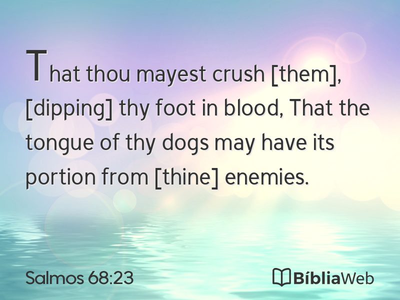 Salmos 68:23 em imagem para compartilhar