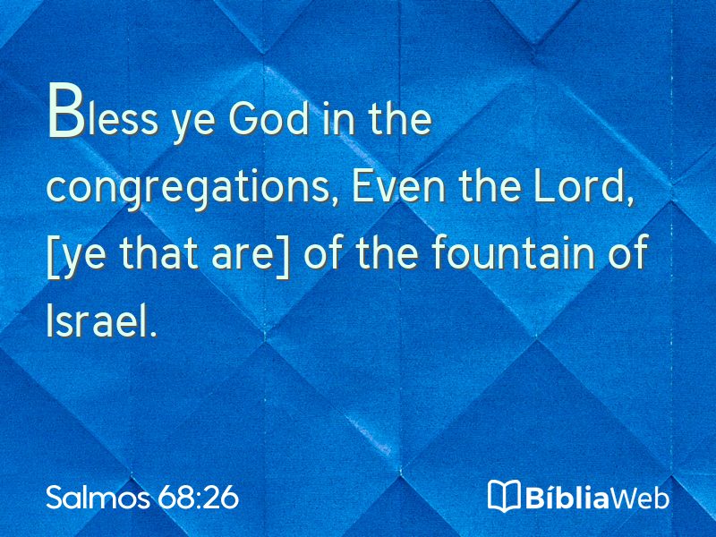 Salmos 68:26 em imagem para compartilhar