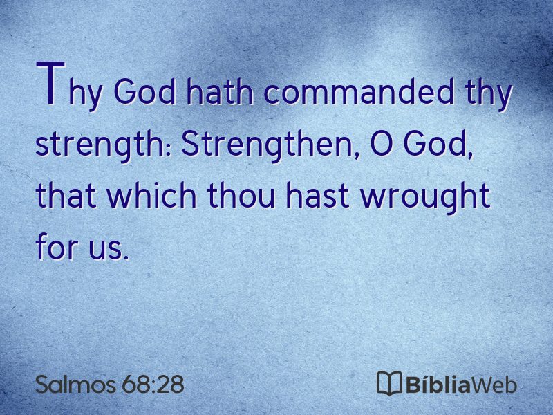 Salmos 68:28 em imagem para compartilhar