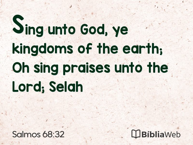 Salmos 68:32 em imagem para compartilhar