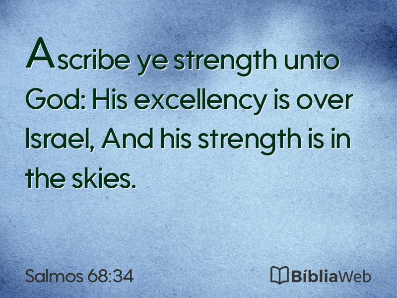 Salmos 68:34 em imagem para compartilhar