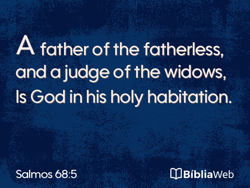 Salmos 68:5 em imagem para compartilhar