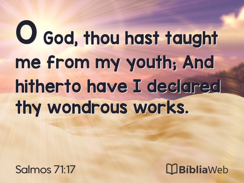 Salmos 71:17 em imagem para compartilhar