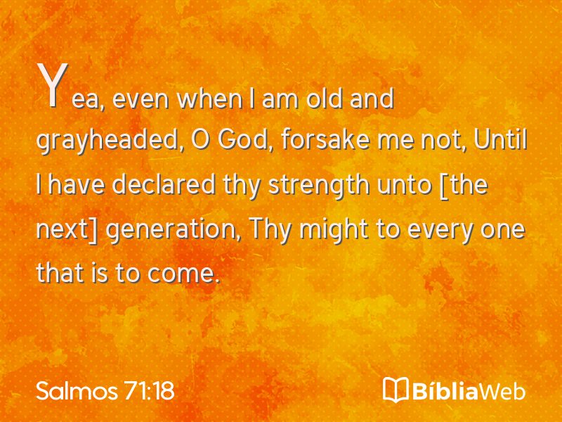 Salmos 71:18 em imagem para compartilhar