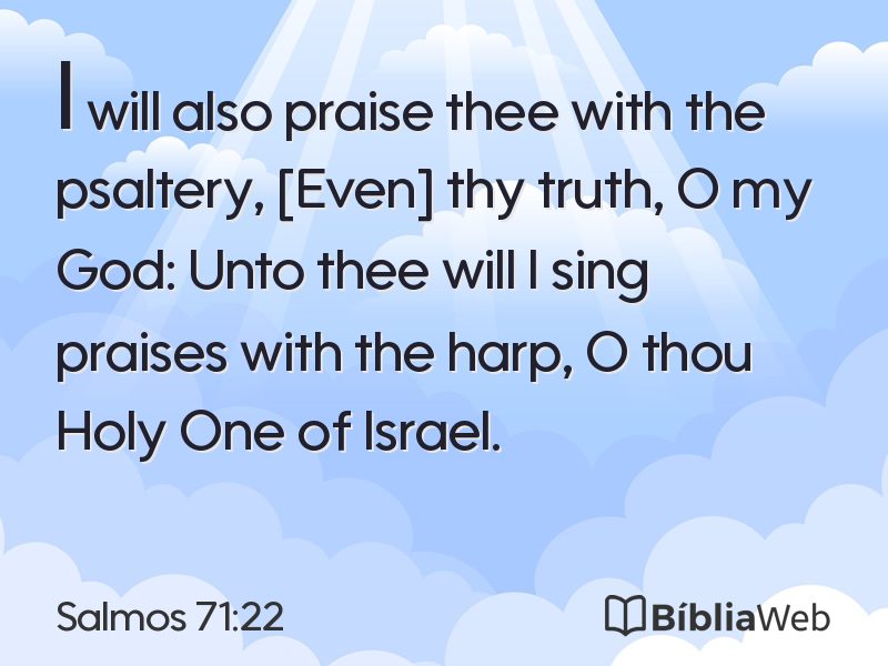 Salmos 71:22 em imagem para compartilhar