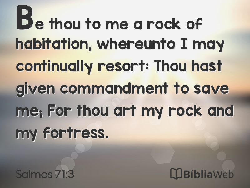 Salmos 71:3 em imagem para compartilhar