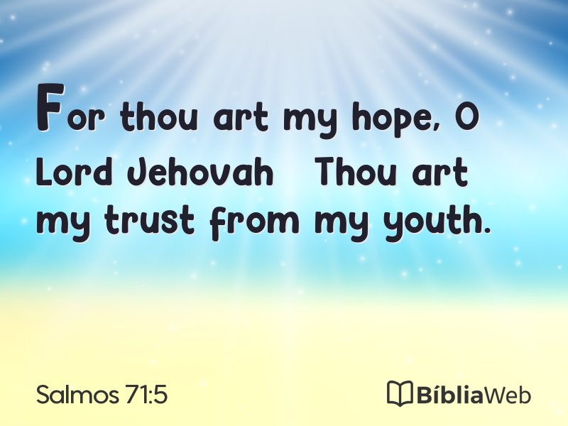 Salmos 71:5 em imagem para compartilhar