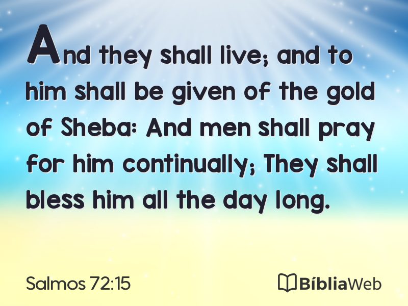 Salmos 72:15 em imagem para compartilhar