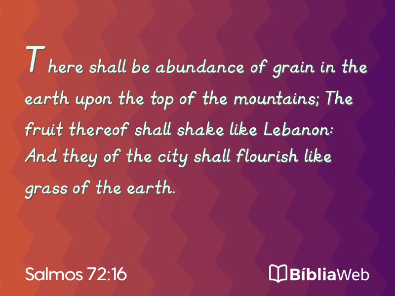 Salmos 72:16 em imagem para compartilhar