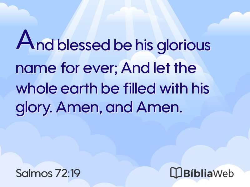 Salmos 72:19 em imagem para compartilhar