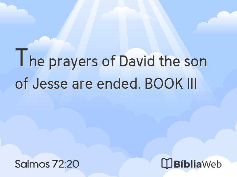 Salmos 72:20 em imagem para compartilhar