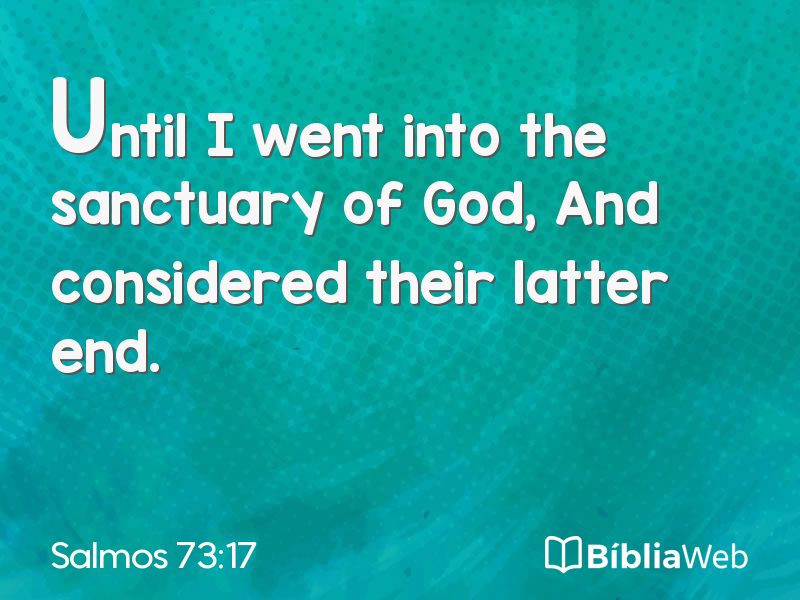 Salmos 73:17 em imagem para compartilhar