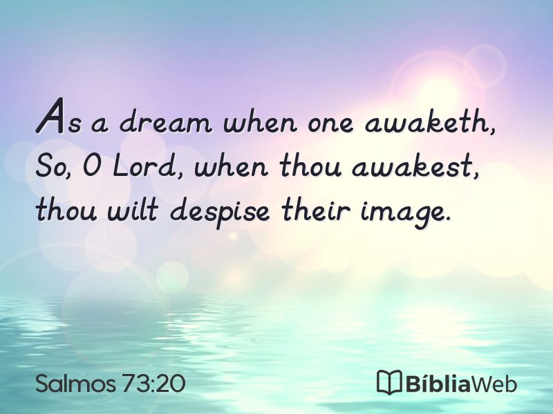 Salmos 73:20 em imagem para compartilhar