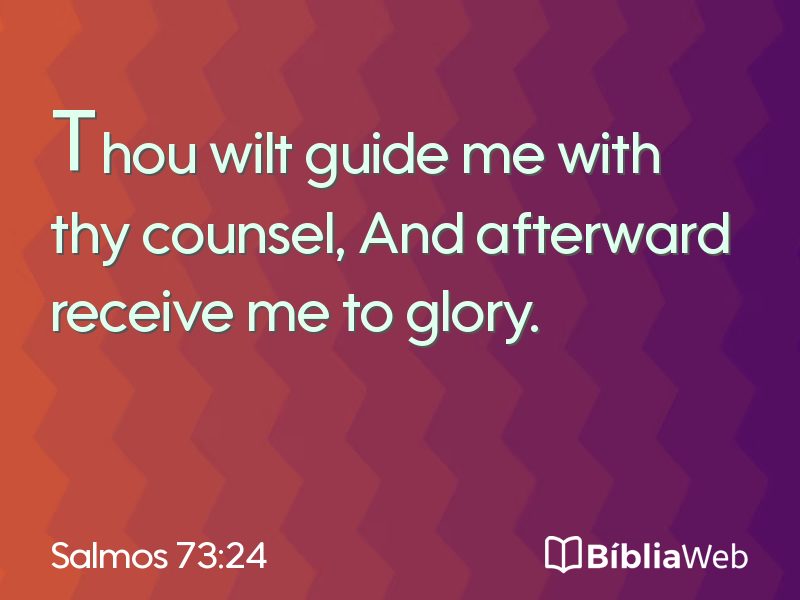 Salmos 73:24 em imagem para compartilhar