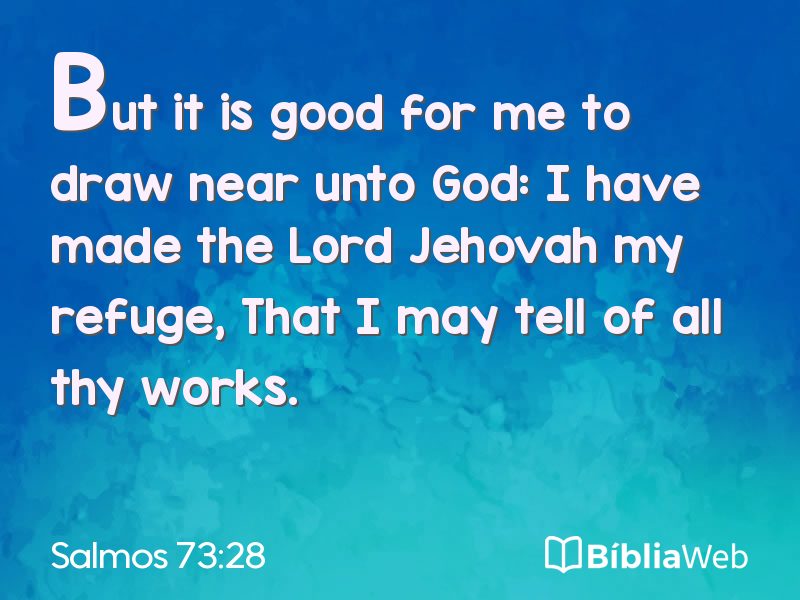 Salmos 73:28 em imagem para compartilhar