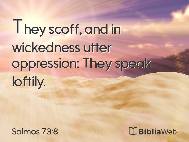 Salmos 73:8 em imagem para compartilhar