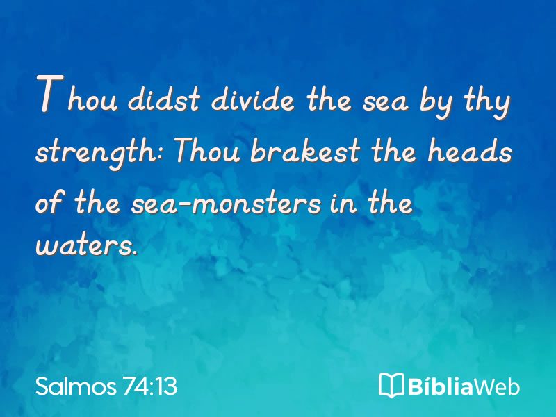 Salmos 74:13 em imagem para compartilhar