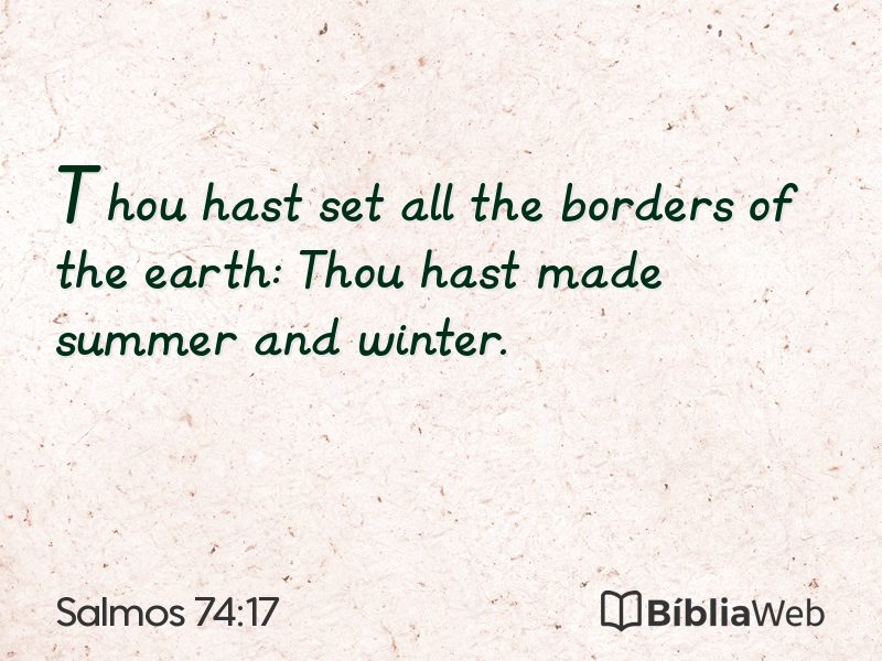 Salmos 74:17 em imagem para compartilhar