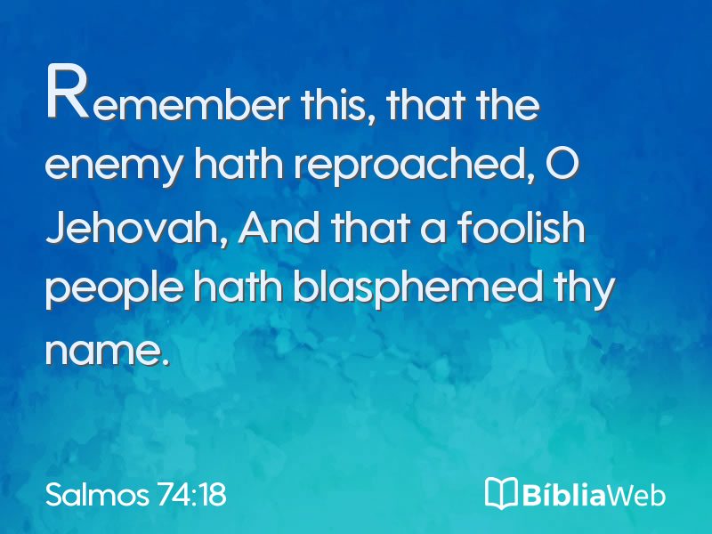 Salmos 74:18 em imagem para compartilhar