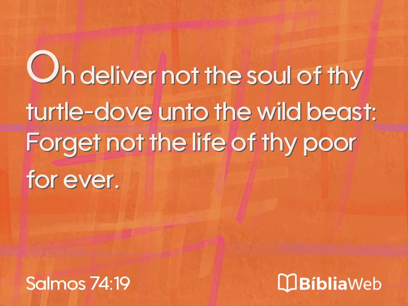 Salmos 74:19 em imagem para compartilhar