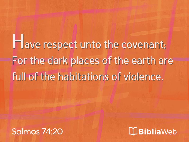 Salmos 74:20 em imagem para compartilhar
