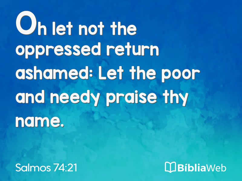 Salmos 74:21 em imagem para compartilhar