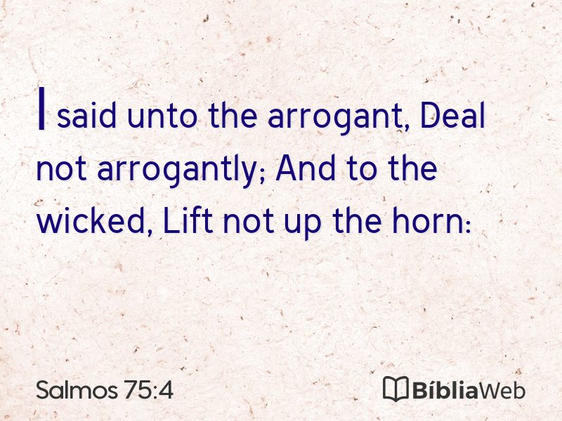 Salmos 75:4 em imagem para compartilhar