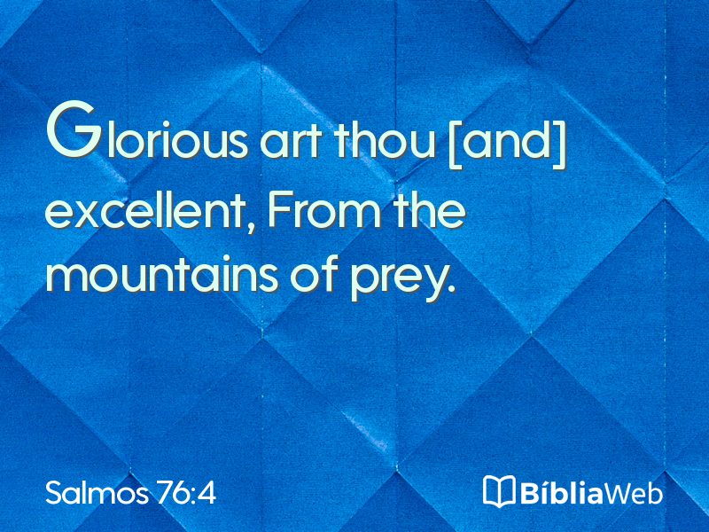 Salmos 76:4 em imagem para compartilhar