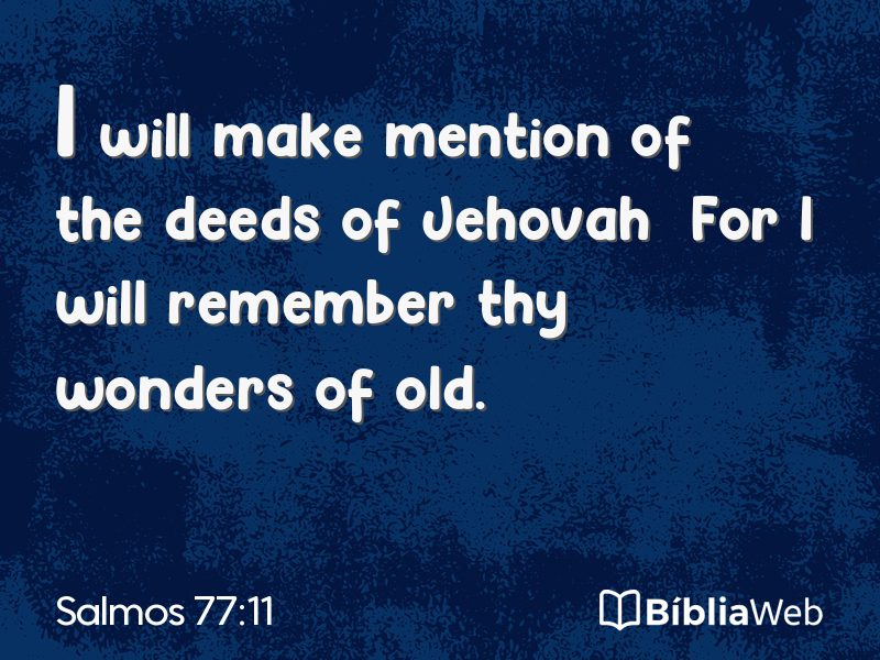 Salmos 77:11 em imagem para compartilhar