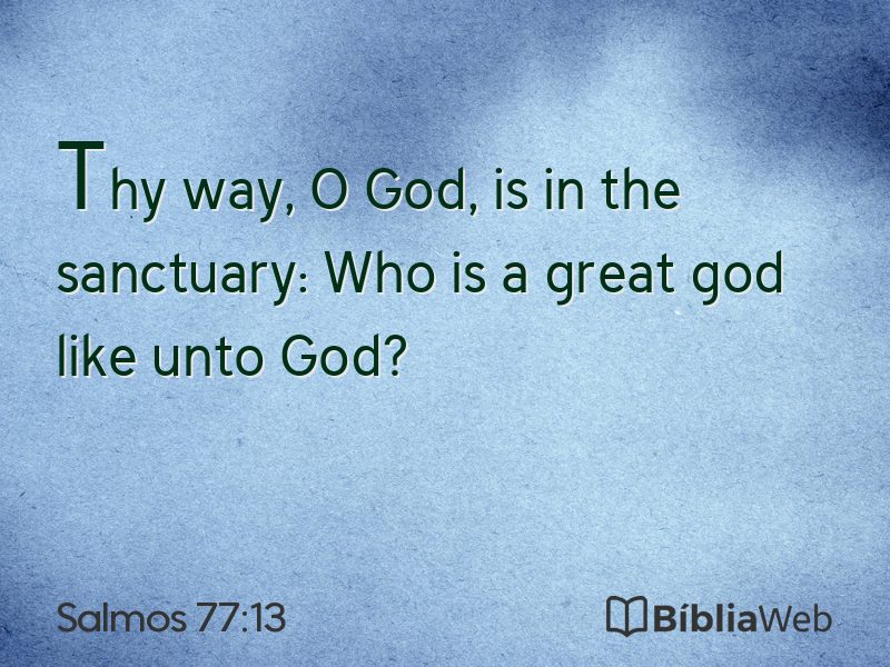 Salmos 77:13 em imagem para compartilhar