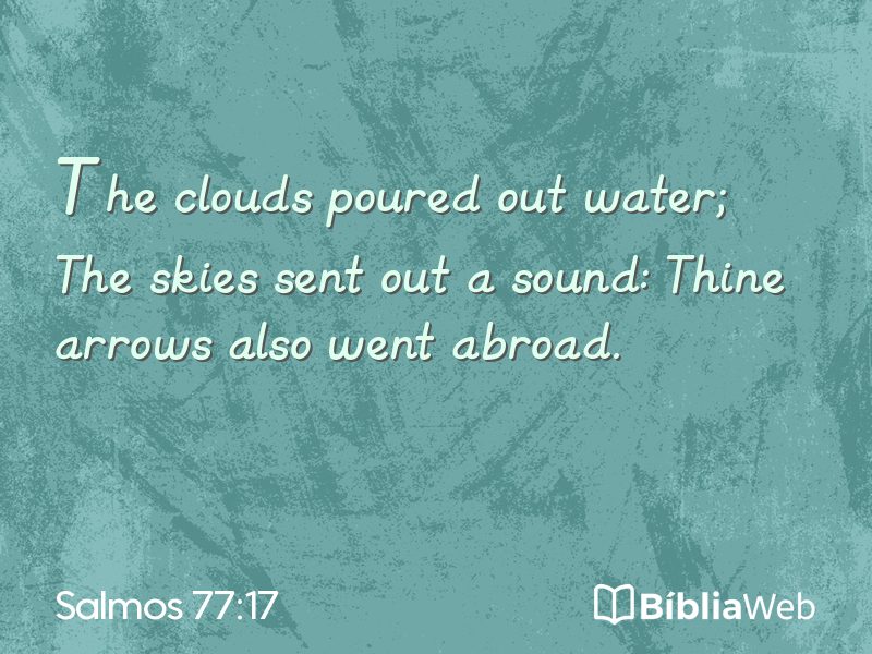 Salmos 77:17 em imagem para compartilhar