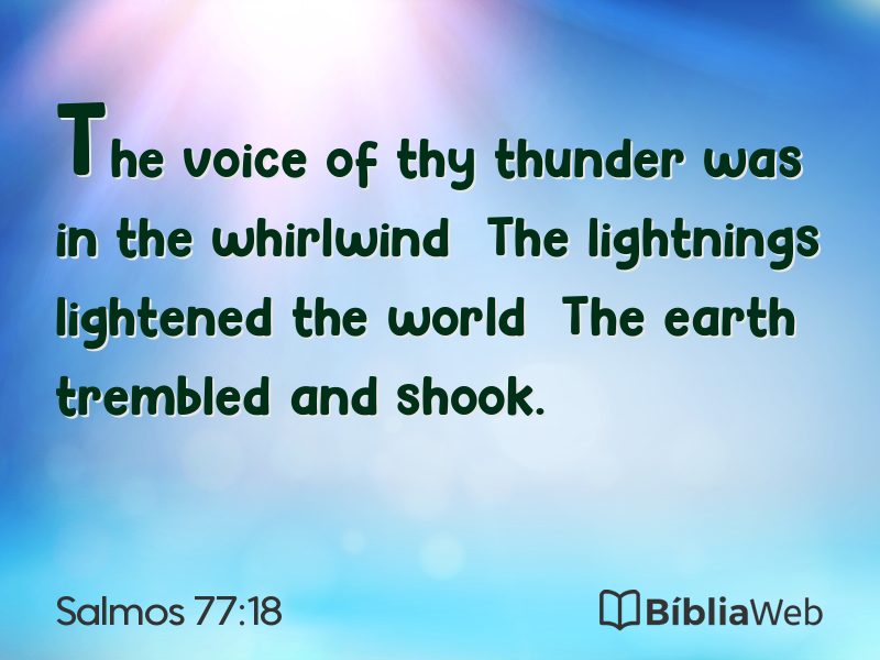 Salmos 77:18 em imagem para compartilhar
