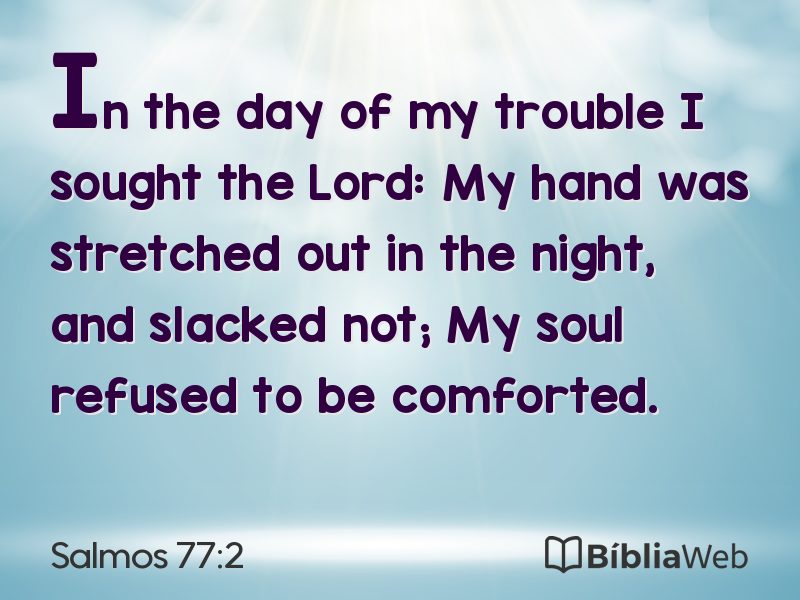 Salmos 77:2 em imagem para compartilhar