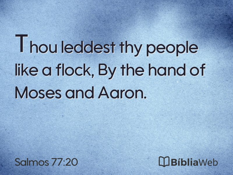 Salmos 77:20 em imagem para compartilhar
