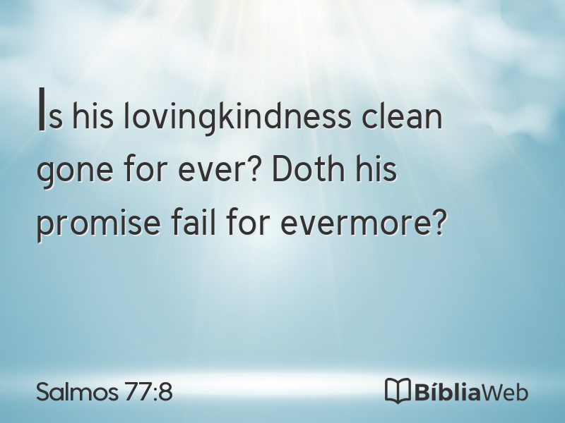Salmos 77:8 em imagem para compartilhar