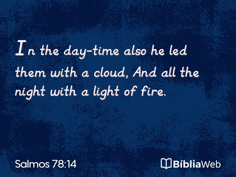 Salmos 78:14 em imagem para compartilhar