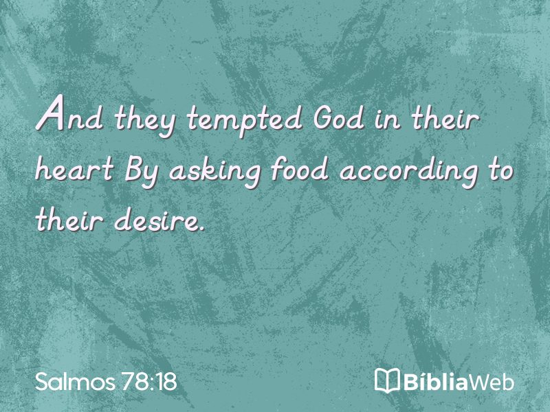 Salmos 78:18 em imagem para compartilhar