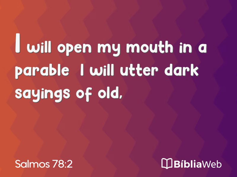 Salmos 78:2 em imagem para compartilhar