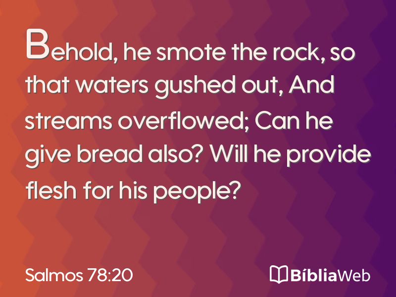 Salmos 78:20 em imagem para compartilhar