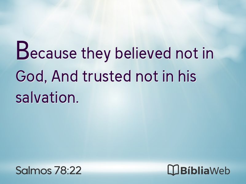Salmos 78:22 em imagem para compartilhar
